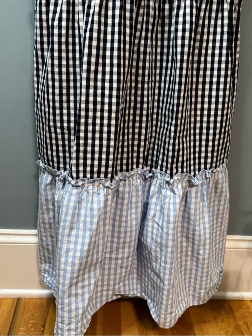 Crown & Ivy Multi-Color Gingham Tiered Maxi Dress EUC Women’s Small - Picture 6 of 12